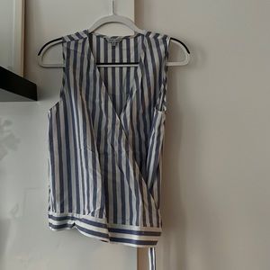 LIKE NEW! NAKED ZEBRA BLUE/WHITE STRIPE TOP!